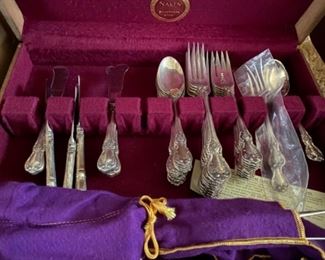 Sterling Silver flatware set, more pieces not shown. Towle “Old World”
60 pcs.