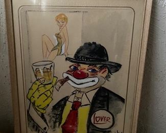 Vintage clown picture