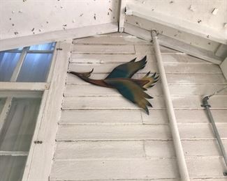 Vintage mid-century metal goose