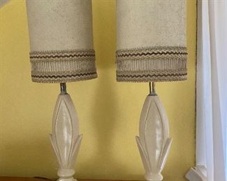 Pair vintage lamps
