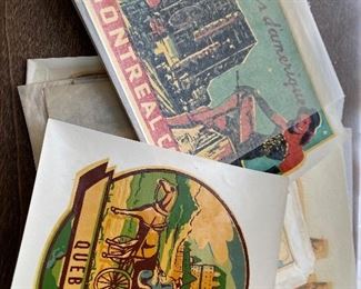 Lot of vintage stickers from Canada