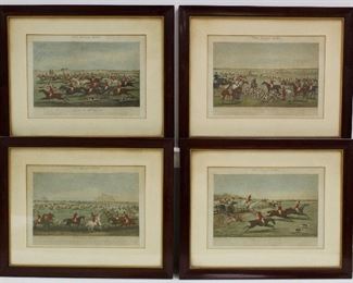 The Quorn Hunt Four Colored Engravings .