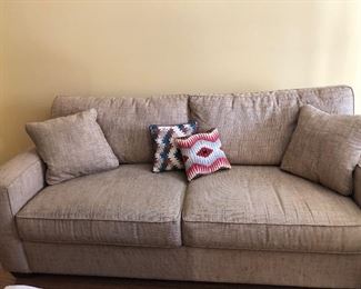 WE Smithe 2 Cushion Sofa, Linen upholstery 