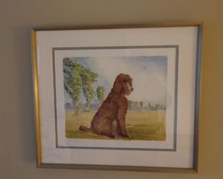 Watercolor poodle picture.
22" by 30"
$75.00