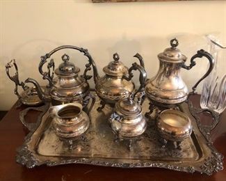 Vintage silverplate tea set 