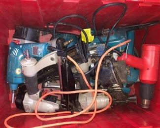 Many bins filled with tools 