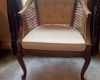 Caneback barrel chair