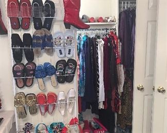 Shoes, belts, purses, hats, and beautiful clothes