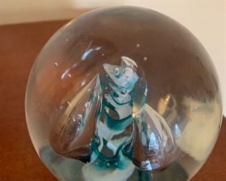 Lead crystal paperweight, Poland