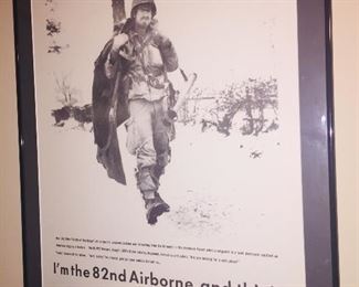 framed print of the 82nd Airborne