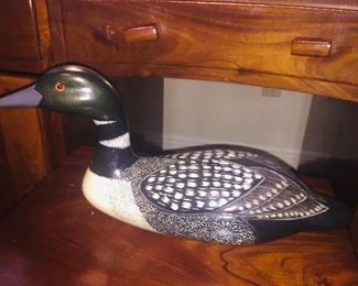 Bernays Malin Jr. hand carved decoy  "the Common Loon"