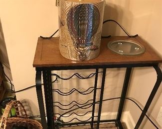 wine rack and ice bucket
