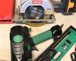 nail gun and skill saw