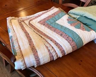 quilt and matching cedar chest topper or runner