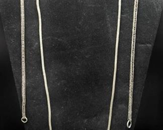 2 Long Silver Chains