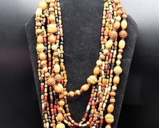 Beautiful Wood Bead Necklaces