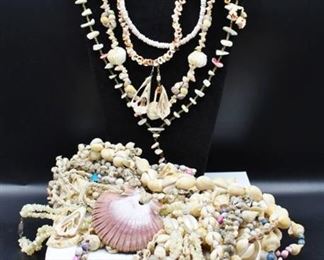 Large Lot 14+ Shell Necklaces - Including Puka Shell Necklaces