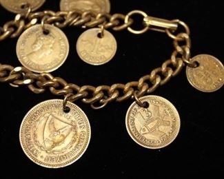 4 Pendants and 2 Dangle Charm Bracelets