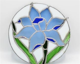 Stained Glass Window Hanging Flower Design
