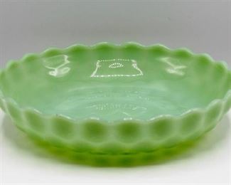 Vintage Jadeite Milk Glass Bubble Bowl