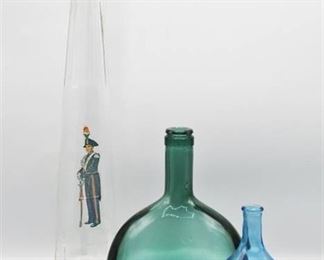 Vintage Glass Bottles Lot - Lea & Perkins w/glass stopper, DPL Solaro Italy, Wheaton NJ...