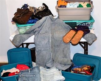 Large (Surprise) Lot of Assorted Vintage Clothing, Shoes, Linens, Bags, Umbrellas and more...