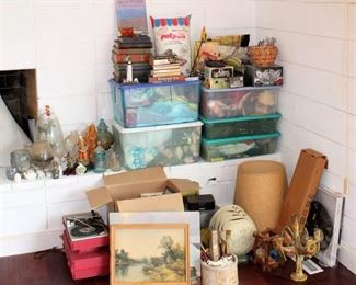 Another Large "Surprise" Lot! Books, Crafting, Collectibles, Art, Ball Jar, New shoe rack, Mikasa....5 Nice TUBS
