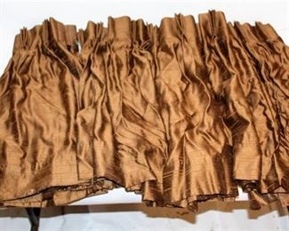 Lot of 4 Nice Brown Curtains 27" Long x 43" Wide