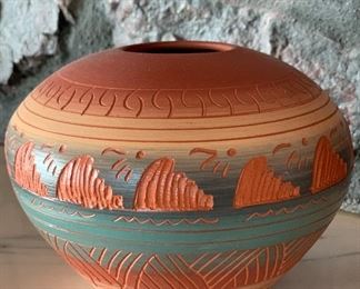 Benally Navajo Etched Pottery #3