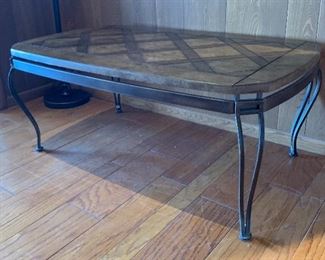 Iron Leg End Coffee Table 19x28x48in HxWxD