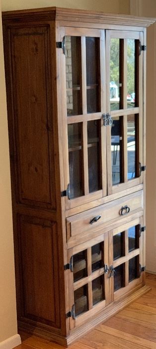 Rustic Mexico Liquor/Wine Cabinet 75x39.5x18in HxWxD