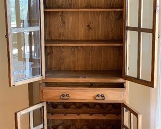 Rustic Mexico Liquor/Wine Cabinet 75x39.5x18in HxWxD