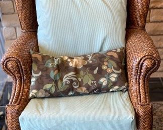 Oversized Wicker Rattan Chair #1 41x33x41in HxWxD