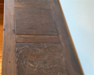Rustic Slate Top Sideboard Cabinet 42x62.5x18.5in HxWxD