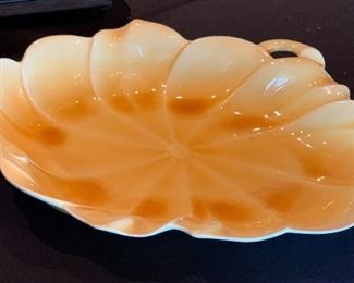 California Pottery Leaf Dish Harold Johnson