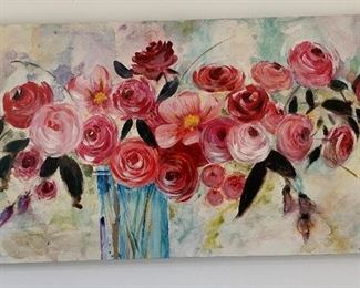 Pink Roses Painting