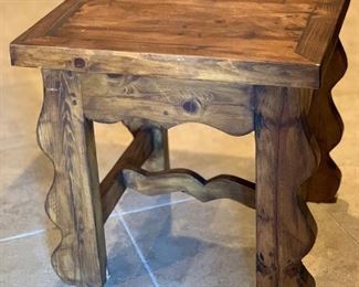 Rustic Mexico End Table #1 24x24x24in HxWxD