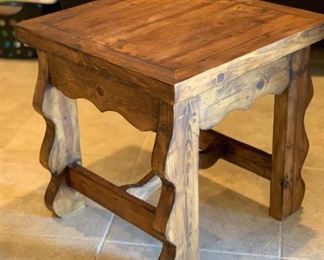 Rustic Mexico End Table #1 24x24x24in HxWxD