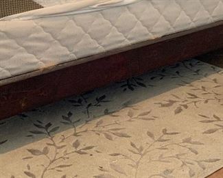 King Rustic Wood & Scroll Iron Bed 73x81x87in HxWxD
