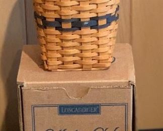 Longaberger 1997 waste basket Miniature in Box