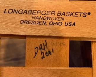 Longaberger Lg Square Basket