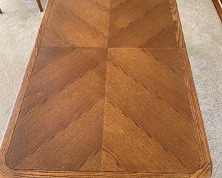 Copenhagen Danish Oak Dining table w/ 6 chairs Table: 27x40x66-84in. Chair: 33x21x21 seat:17.5in HxWxD