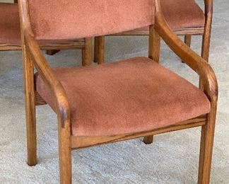 Copenhagen Danish Oak Dining table w/ 6 chairs Table: 27x40x66-84in. Chair: 33x21x21 seat:17.5in HxWxD