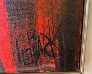 *Original* MId-Century Abstract painting Le Mark Artist 37x37in