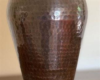 Hammered Copper/Brass Vase 13inH
