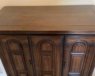 Vintage Walnut Gentlemen’s Dresser 56x42x21.5 HxWxD