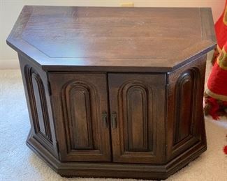 Vintage Walnut Nightstand #1 23.5x31.x18.5 HxWxD