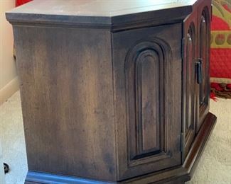 Vintage Walnut Nightstand #1 23.5x31.x18.5 HxWxD