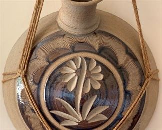 Signed Ceramic Southwest Canteen Decor