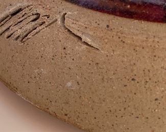 Signed Ceramic Southwest Canteen Decor